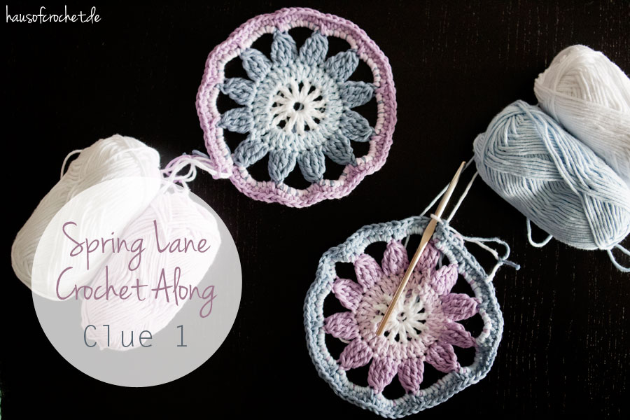 Spring Lane Crochet Along - Mysterydecke von Drops Design - Clue Eins